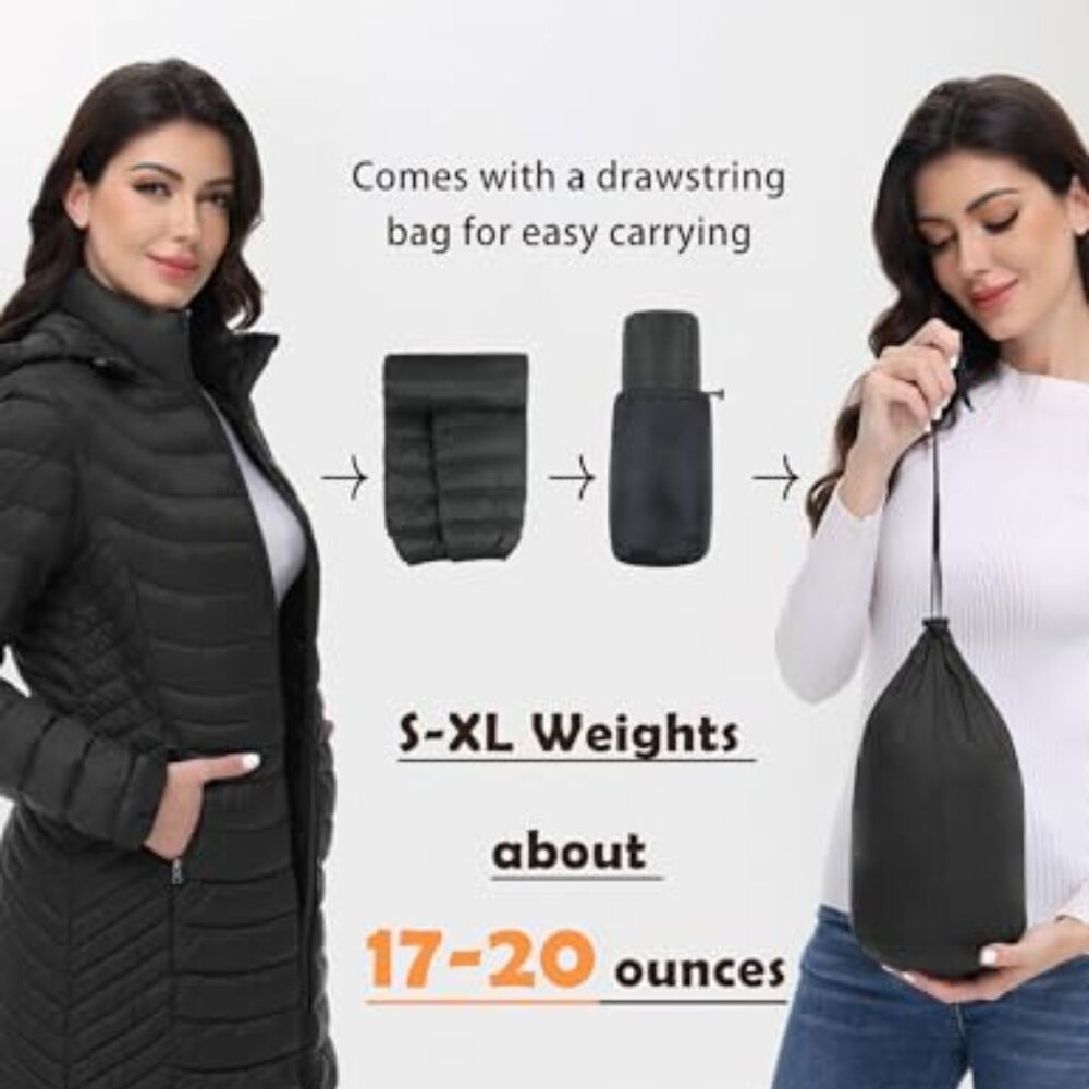 Mid-Length Packable Puffer Jacket Lightweight War… - image 7